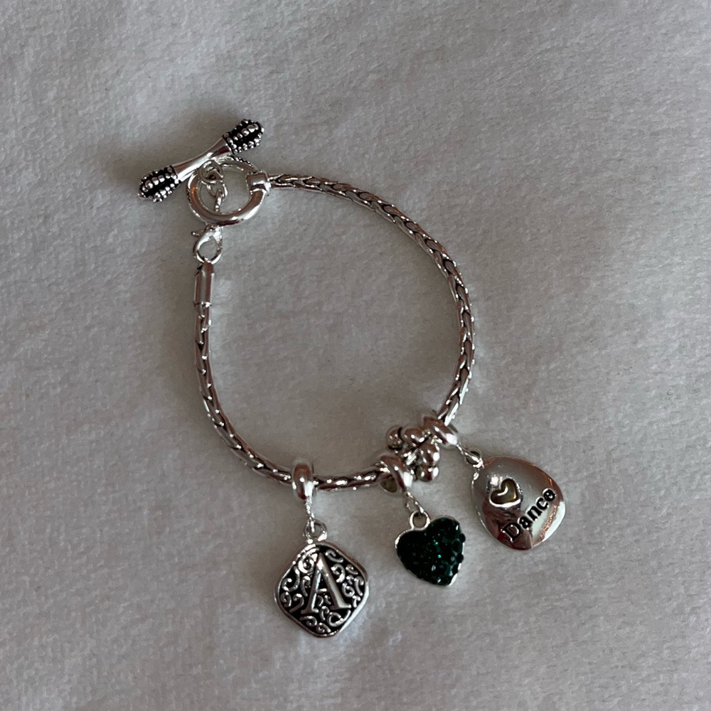 Silver charm bracelet
